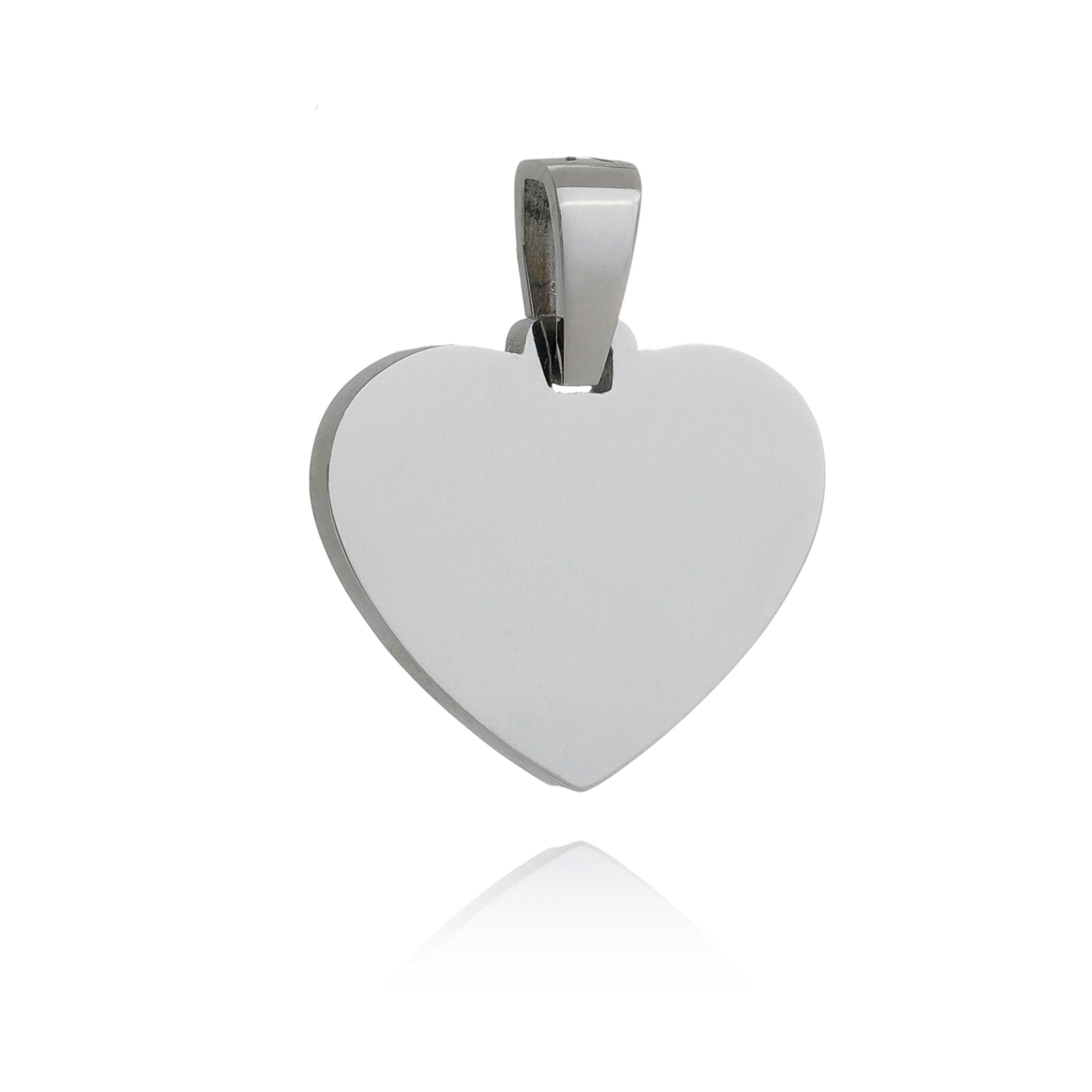 Engravable Heart Pendant - Premium