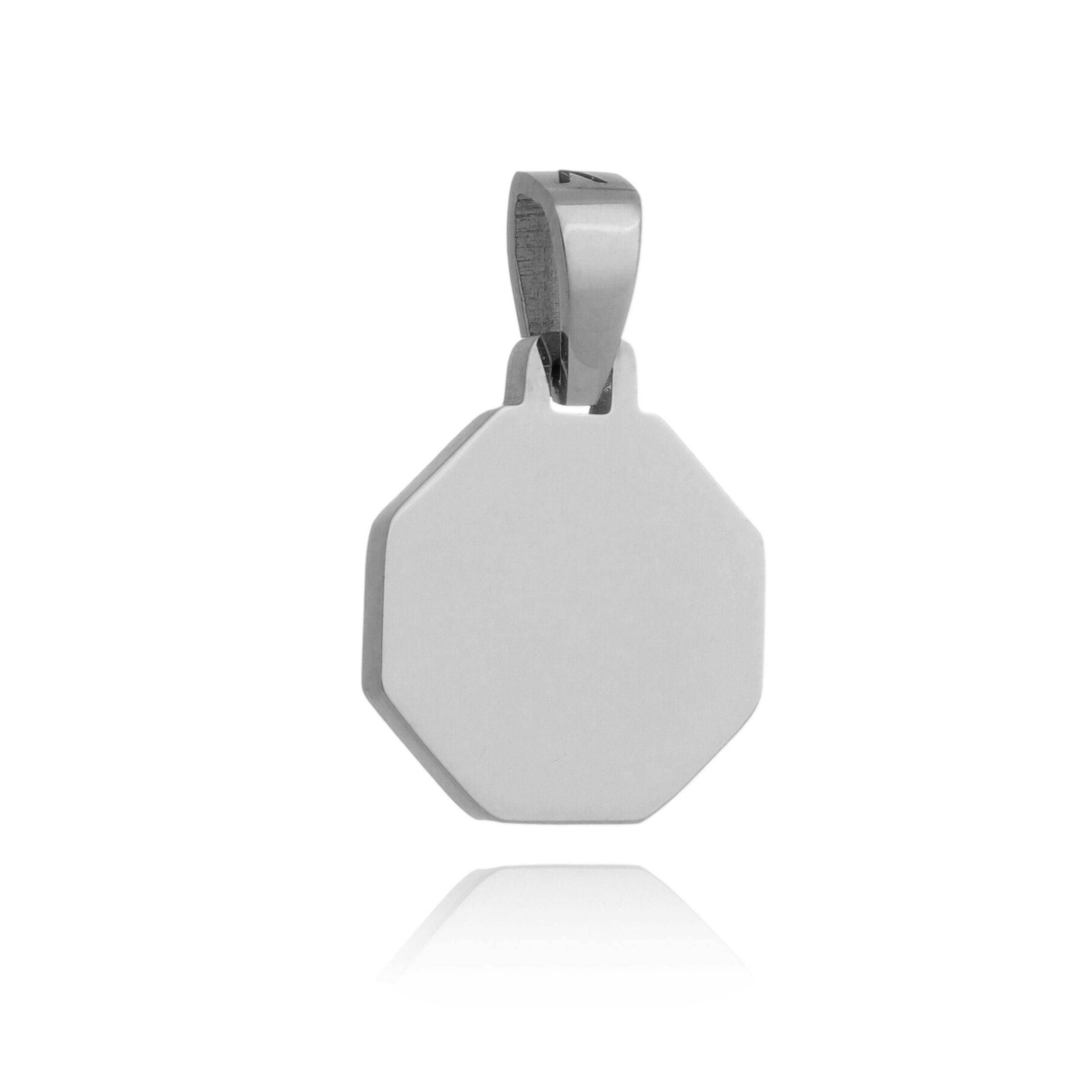 Engravable Octagon Pendant - Premium