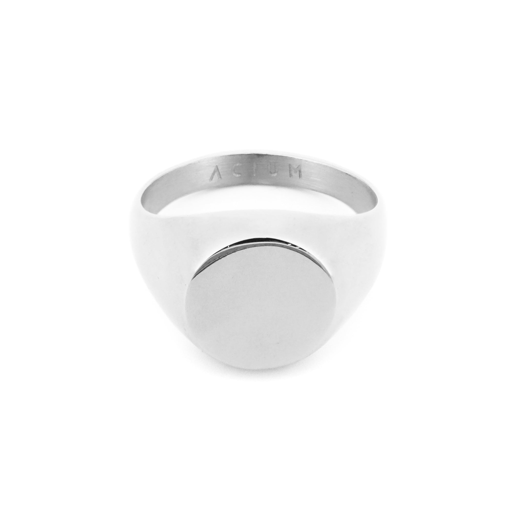 Stainless Steel Engravable Round Ring