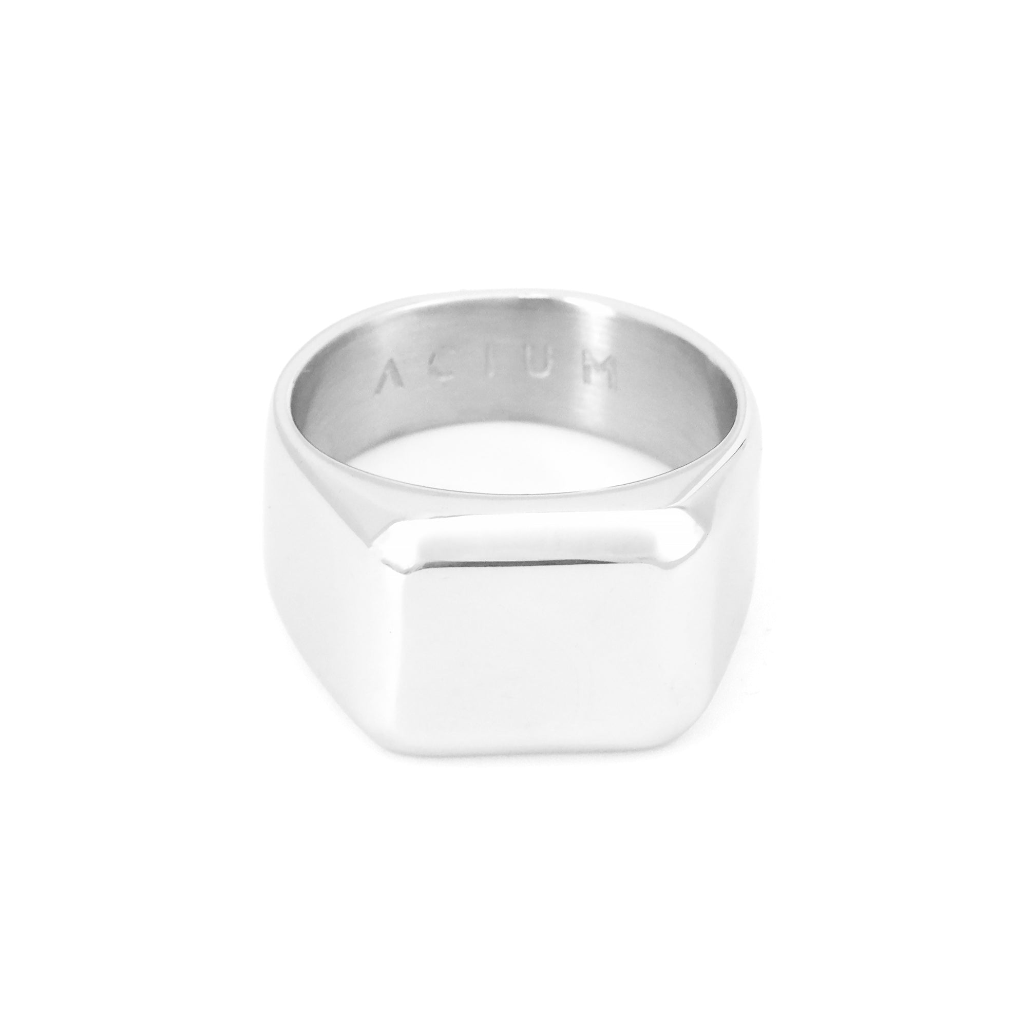 Stainless Steel Engravable Rectangular Ring