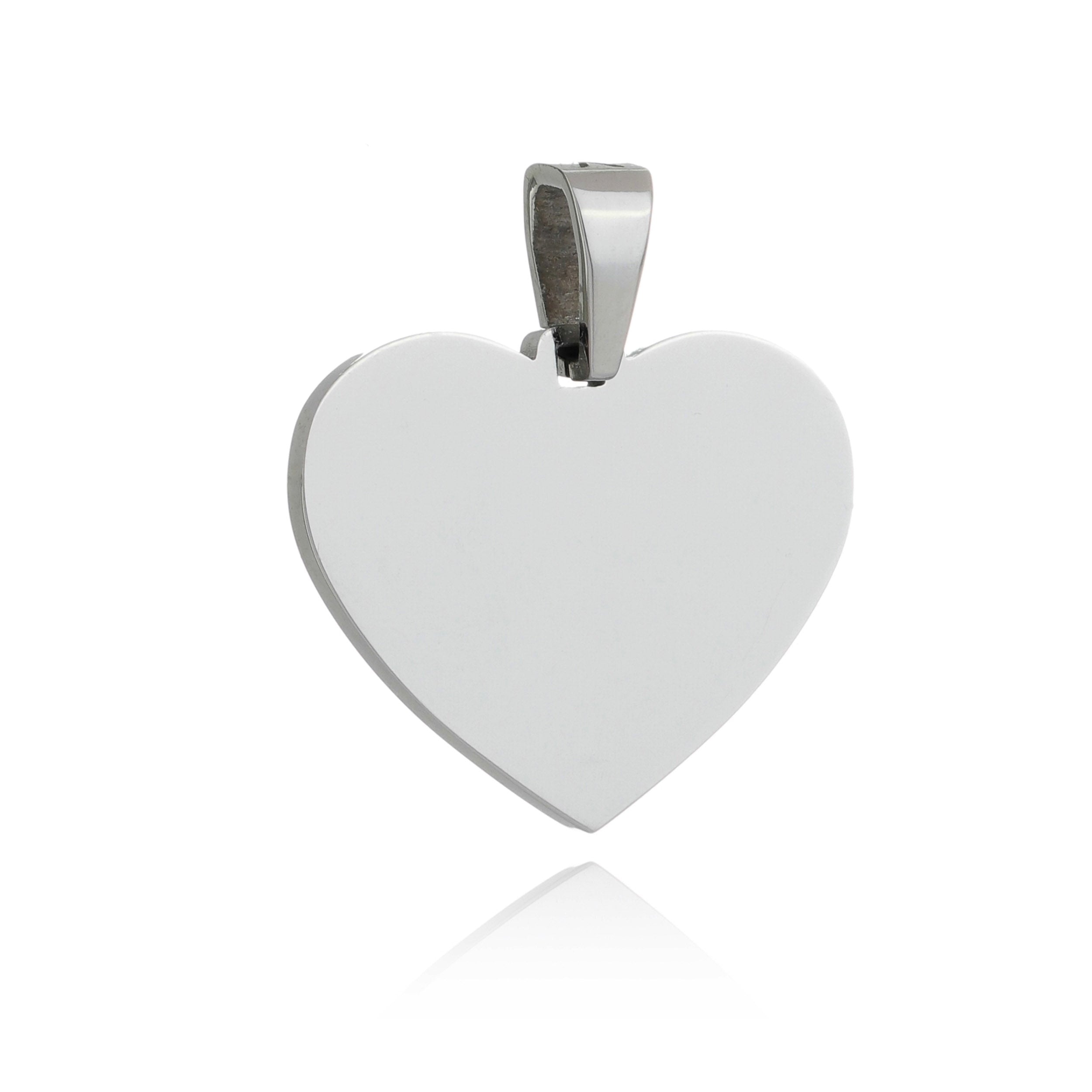 Engravable Heart Pendant - Premium