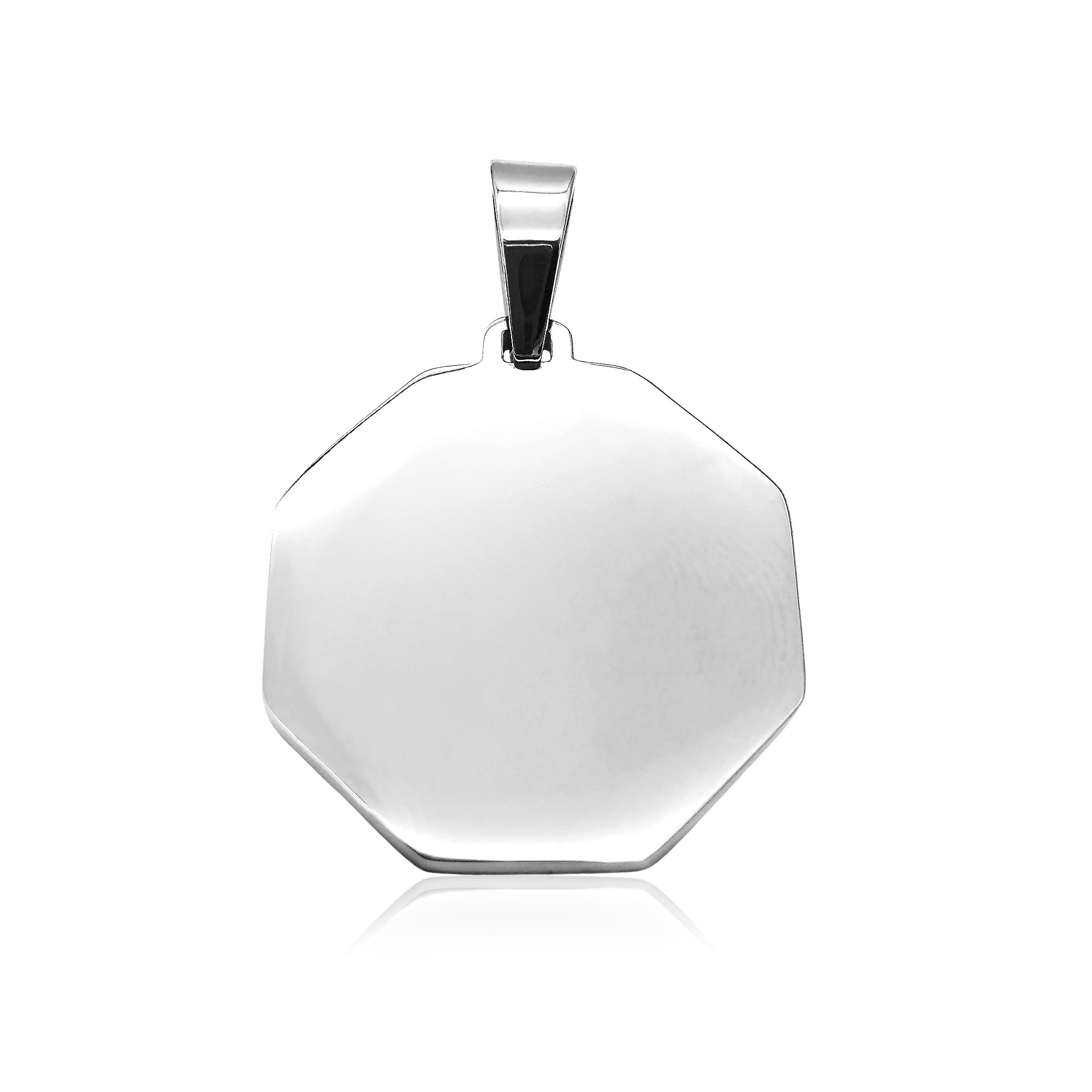 Engravable Octagon Pendant - Premium